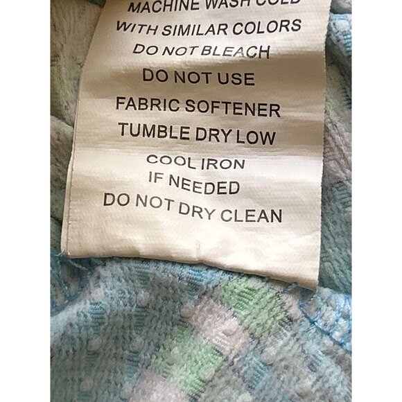 IBKÜL Womens Long-Sleeve Quarter-Zip Top Blue Green Geometric Print Size L - Picture 6 of 9